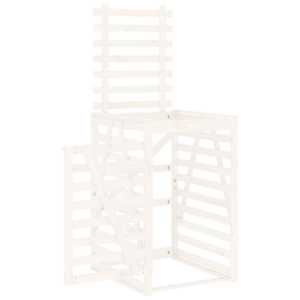 Úložný box na popelnici bílý 84x90x128,5 cm masivní borovice - obrázek 6