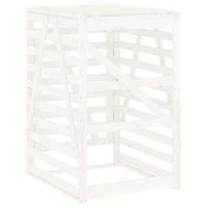Úložný box na popelnici bílý 84x90x128,5 cm masivní borovice - obrázek 8