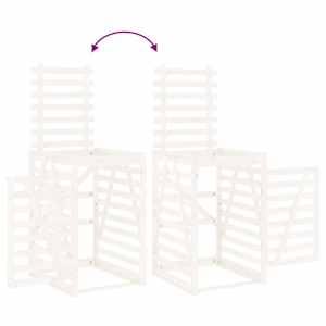 Úložný box na popelnici bílý 84x90x128,5 cm masivní borovice - obrázek 9
