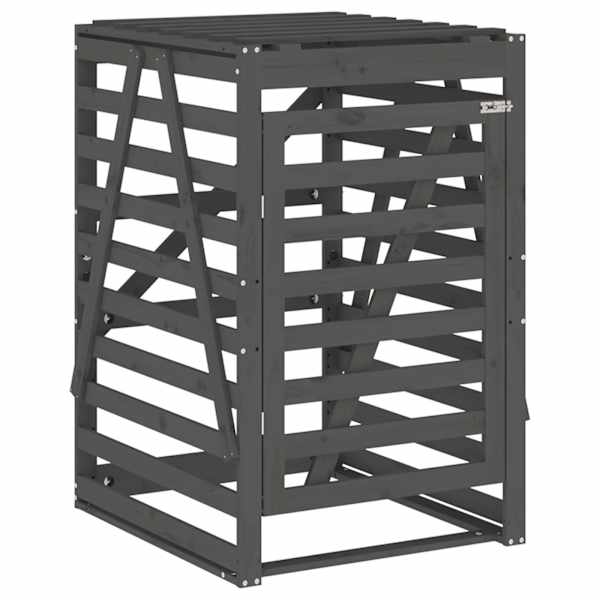 vidaXL ratastega pr&uuml;gikasti kuur, hall, 84 x 90 x 128,5 cm, m&auml;nnipuit