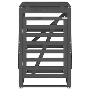 Úložný box na popelnici šedý 84x90x128,5 cm masivní borovice - obrázek 5