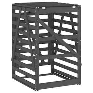 Úložný box na popelnici šedý 84x90x128,5 cm masivní borovice - obrázek 8