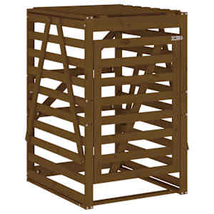 Úložný box na popelnici hnědý 84x90x128,5 cm masivní borovice - obrázek 2