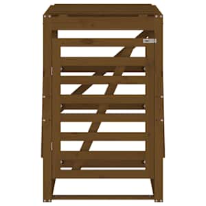 Úložný box na popelnici hnědý 84x90x128,5 cm masivní borovice - obrázek 5