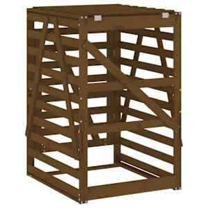 Úložný box na popelnici hnědý 84x90x128,5 cm masivní borovice - obrázek 8