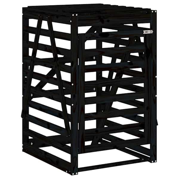 vidaXL ratastega pr&uuml;gikasti kuur, must, 84 x 90 x 128,5 cm, m&auml;nnipuit