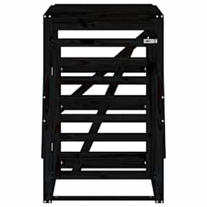 Úložný box na popelnici černý 84x90x128,5 cm masivní borovice - obrázek 5
