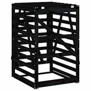 Úložný box na popelnici černý 84x90x128,5 cm masivní borovice - obrázek 8