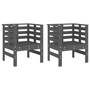 vidaXL aiatoolid 2 tk, hall, 61,5 x 53 x 71 cm, m&auml;nnipuit