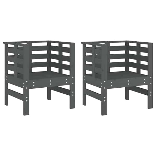 vidaXL aiatoolid 2 tk, hall, 61,5 x 53 x 71 cm, m&auml;nnipuit