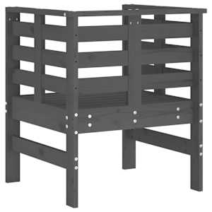 Zahradní židle 2 ks šedé 61,5 x 53 x 71 cm masivní borové dřevo - obrázek 7