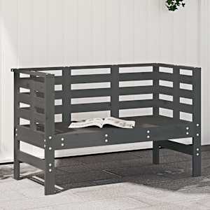 Vrtna klop siva 111,5x53x71 cm trdna borovina