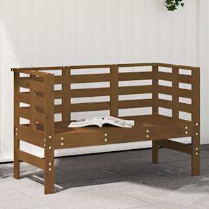Vrtna klop medeno rjava 111,5x53x71 cm trdna borovina