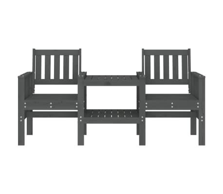 vidaXL 2-kohaline aiapink koos lauaga, hall, m&auml;nnipuit