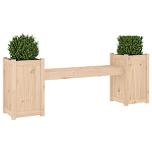 vidaXL Ζαρντινιέρα Παγκάκι 180 x 36 x 63 εκ. από Μασίφ Ξύλο Πεύκου