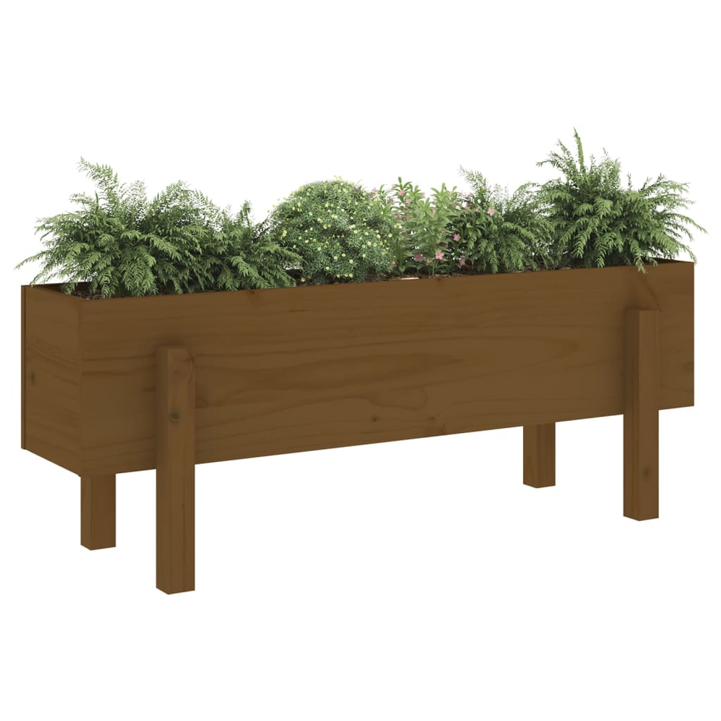 vidaXL Garden Raised Bed Honey Brown 101x30x38 cm Solid Wood Pine