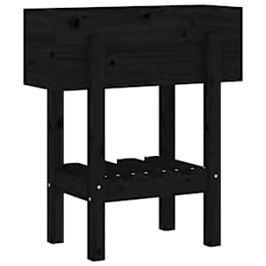 vidaXL aia taimekast, must, 62x30x69 cm, m&auml;nnipuit