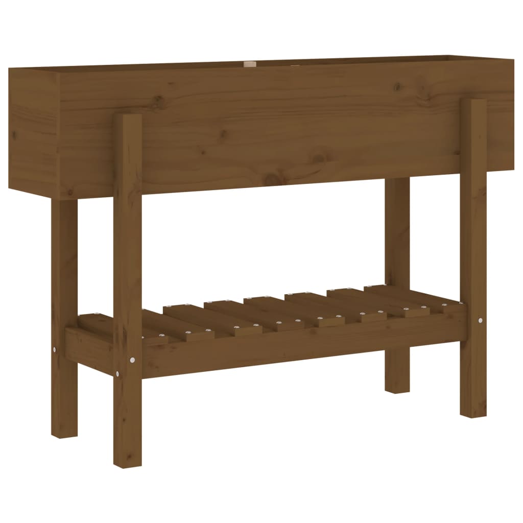 vidaXL Zahradní vyvýšený záhon medově hnědý 101 x 30 x 69 cm borovice