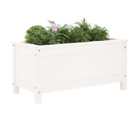 vidaXL Jardini&egrave;re blanc 82,5x40x39 cm bois massif de pin