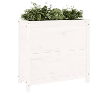 vidaXL Garden Planter White 82.5x40x78 cm Solid Wood Pine