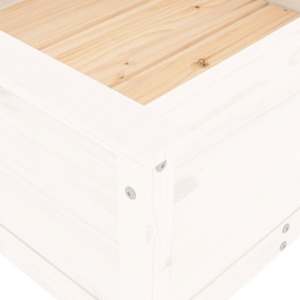 Zahradní truhlík bílý 82,5 x 82,5 x 39 cm masivní borové dřevo - obrázek 7