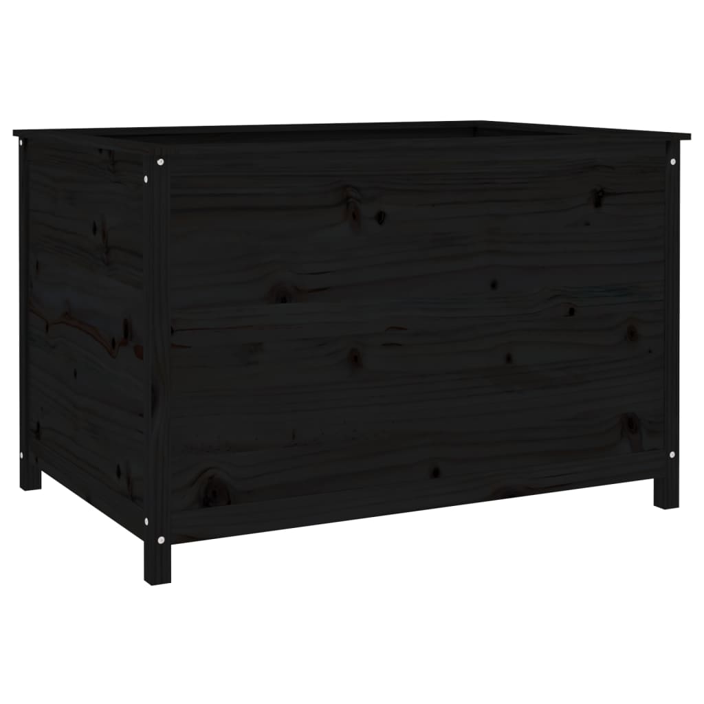 vidaXL Zahradní vyvýšený záhon černý 119,5x82,5x78 cm masivní borovice
