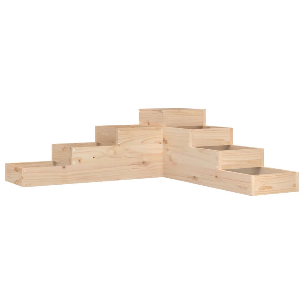 vidaXL Zahradní truhlík 4patrový 106 x 104,5 x 36 cm masivní borovice