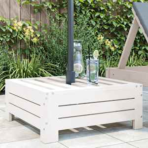 Pokrivalo za podstavek za senčnik bela trdna borovina