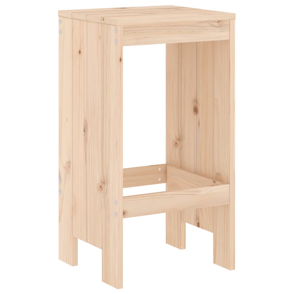 vidaXL Barkrukken 2 st 40x36x75 cm massief grenenhout afbeelding