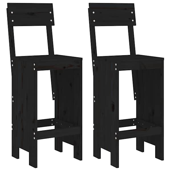 vidaXL baaripukid 2 tk, must, 40x48,5x115,5 cm, m&auml;nnipuit