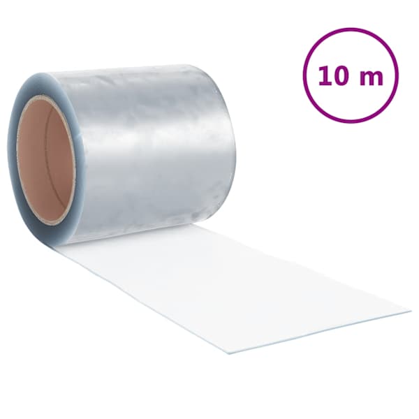 vidaXL uksekardin l&auml;bipaistev 200 mm x 1,6 mm 10 m PVC