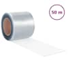 vidaXL uksekardin, l&auml;bipaistev, 200 mm x 1,6 mm 50 m, PVC