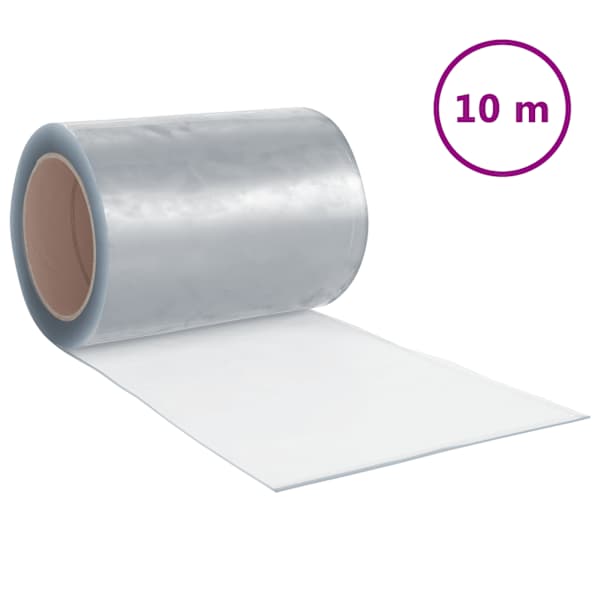 vidaXL uksekardin, l&auml;bipaistev, 300 mm x 1,6 mm 10 m, PVC