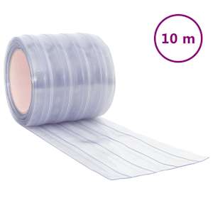 vidaXL uksekardin l&auml;bipaistev 200 mm x 1,6 mm 10 m PVC