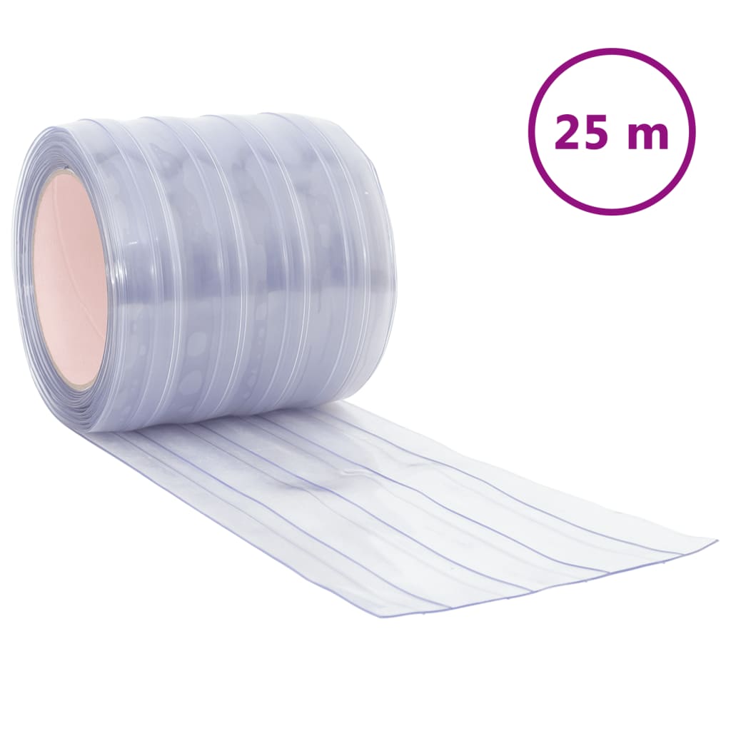 vidaXL ZĂˇvÄ›s do dveĹ™Ă­ prĹŻhlednĂ˝ 200 mm x 1,6 mm 25 m PVC