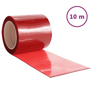 vidaXL uksekardin, punane, 200 mm x 1,6 mm 10 m, PVC