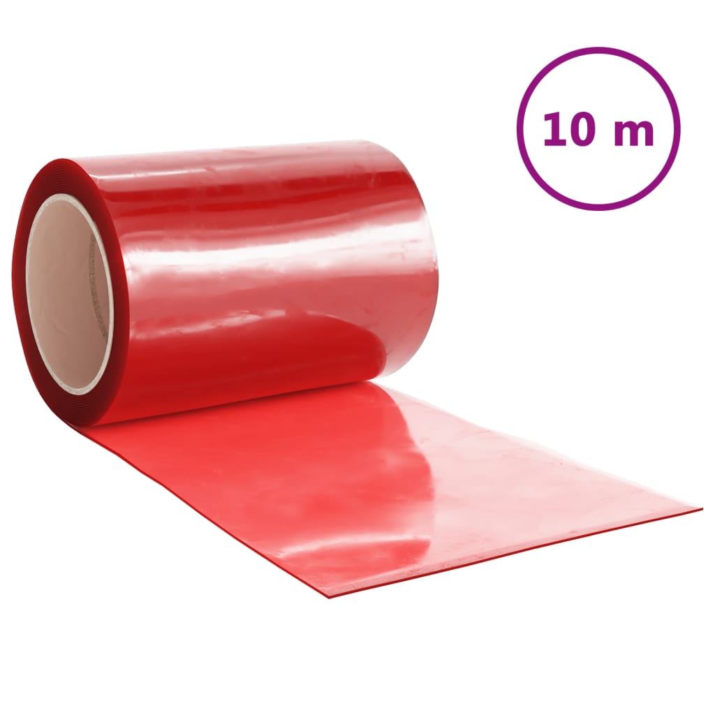 Perdea pentru ușă, roșu, 300 mmx2,6 mm 10 m, PVC