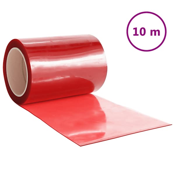 vidaXL uksekardin, punane, 300 mm x 2,6 mm 10 m, PVC