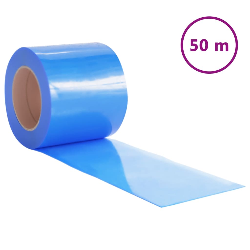 vidaXL Závěs do dveří modrý 200 mm x 1,6 mm 50 m PVC