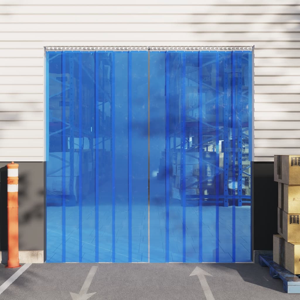 vidaXL Perdea pentru ușă, albastru, 300 mmx2,6 mm 25 m, PVC 300