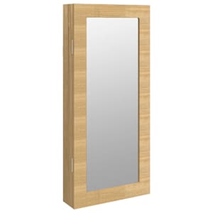 vidaXL seinale kinnitatav peegliga ehetekapp, 30 x 8,5 x 67 cm