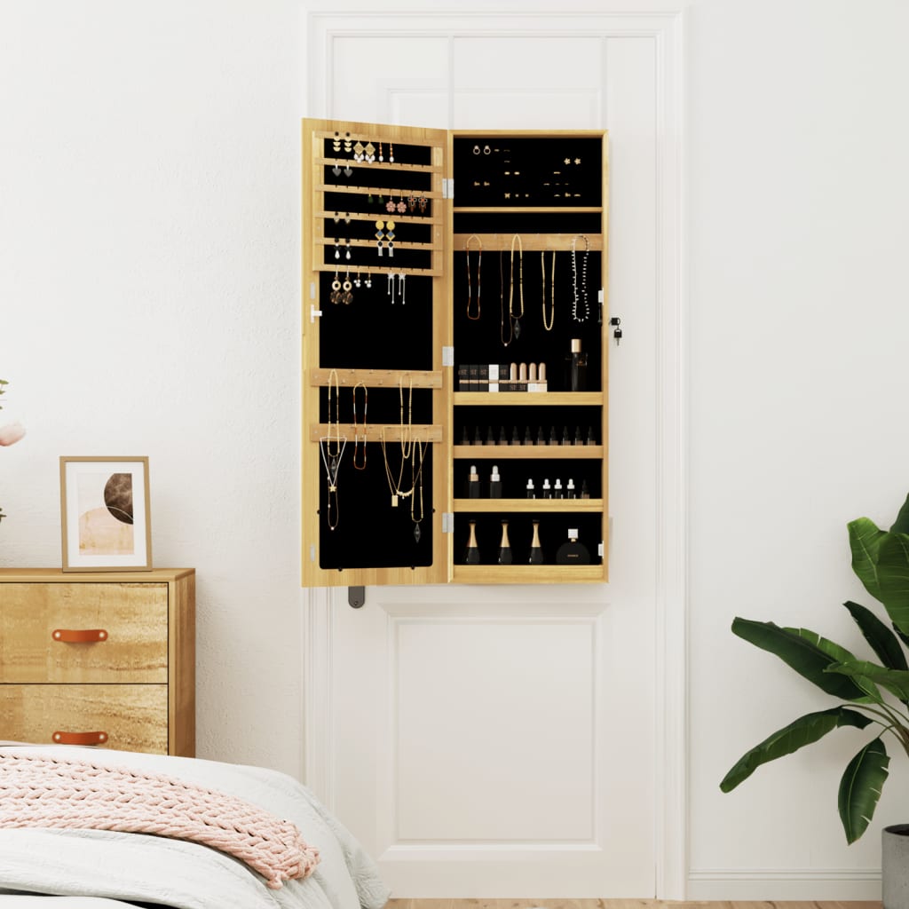 Thumbnail - vidaXL Schmuckschrank mit Spiegel Wandmontage 37,5x10x106 cm