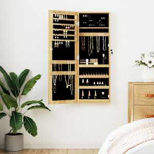 Omarica za nakit z ogledalom stenska 37,5x10x106 cm