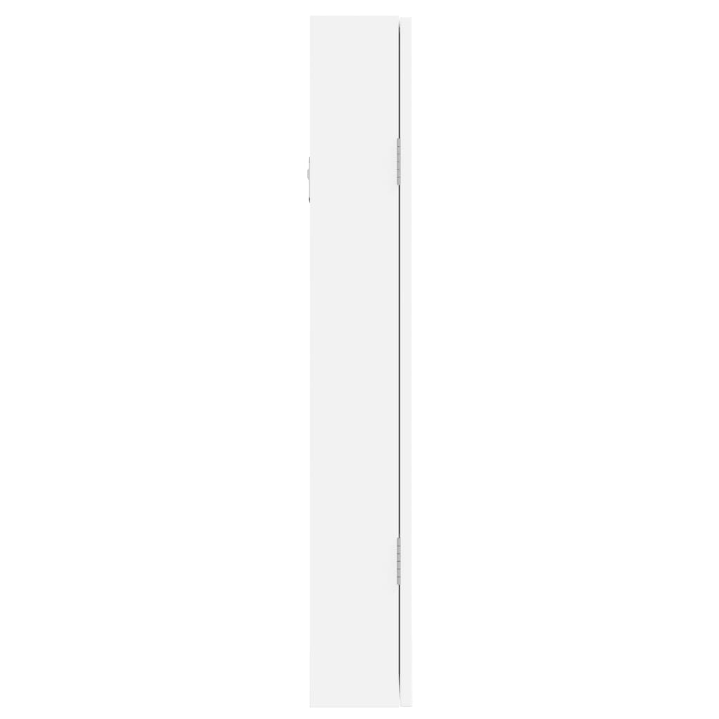 Maison Exclusive Espejo con joyero de pared blanco 37,5x10x106 cm