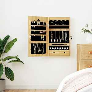 Omarica za nakit z ogledalom stenska 37,5x10x67 cm