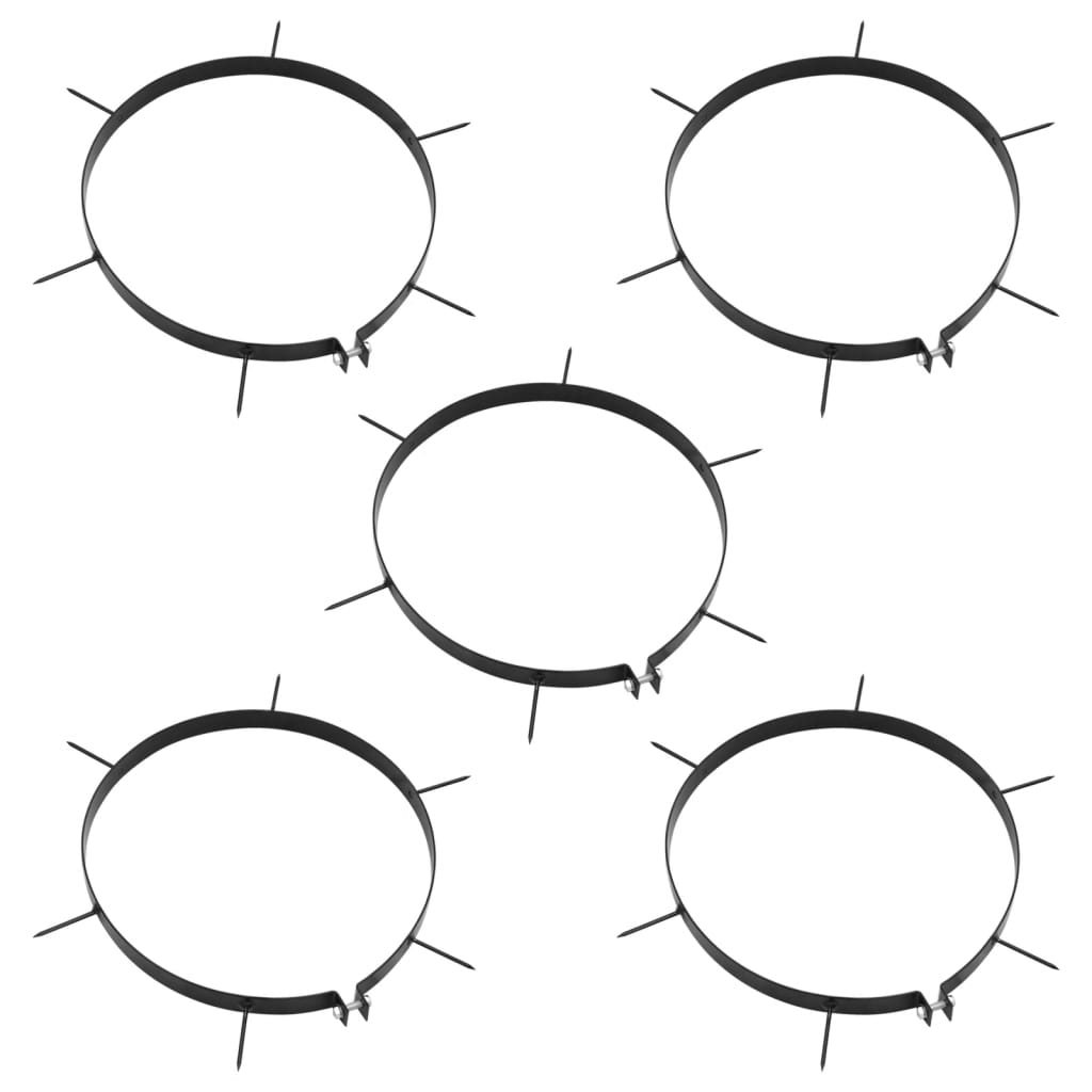 vidaXL Svorky do prevzdušňovača trávnika 5 ks s hrotmi Ø30cm železo