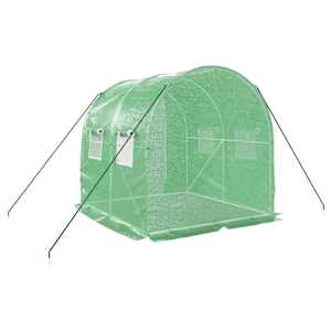 Skleník s ocelovým rámem zelený 4 m² 2 x 2 x 2 m - obrázek 6