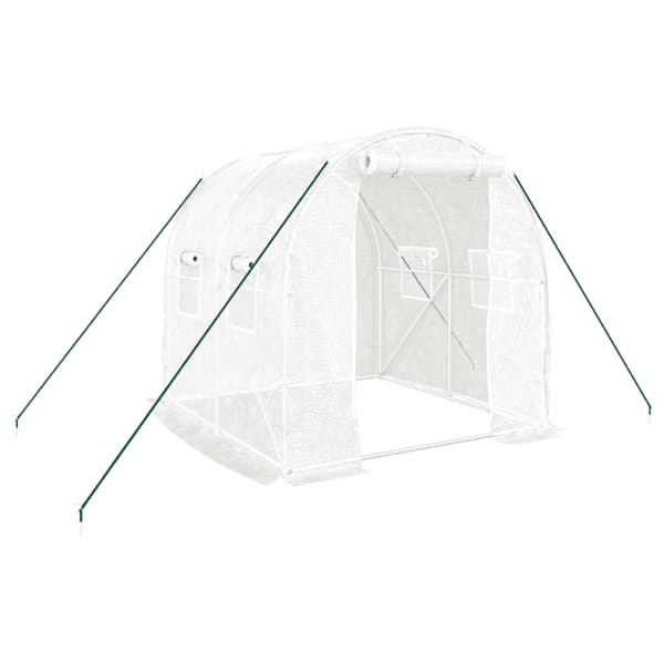 vidaXL kasvuhoone terasraamiga, valge, 4 m&sup2;, 2x2x2 m