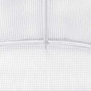 Skleník s ocelovým rámem bílý 4 m² 2 x 2 x 2 m - obrázek 9