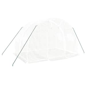 Skleník s ocelovým rámem bílý 6 m² 3 x 2 x 2 m - obrázek 3